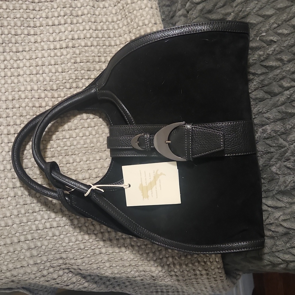 Brand new black sued Vittoria Napoli pocketbook